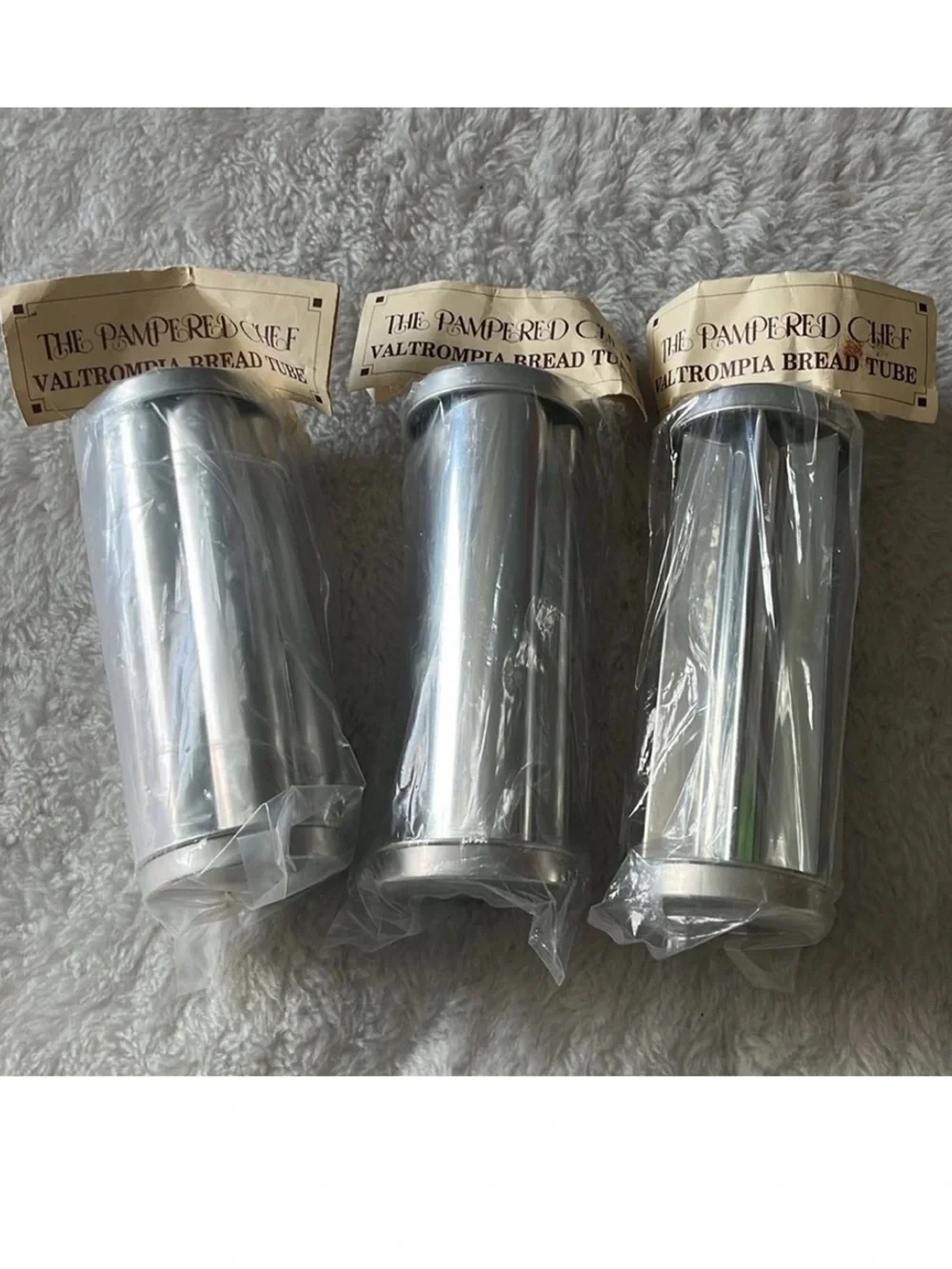 Pampered chef Valtrompia bread tubes set of 3 (1 ea. Heart, Star, Flower)